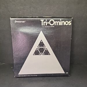 Vintage 1968 Pressman TRI-OMINOS Triangle Game #4420! COMPLETE in Original Box!